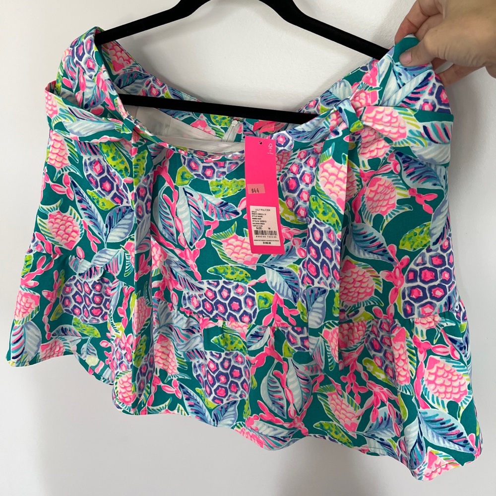 Lilly Pulitzer NWT sz 16 Debbie skirt in Turtle Wave